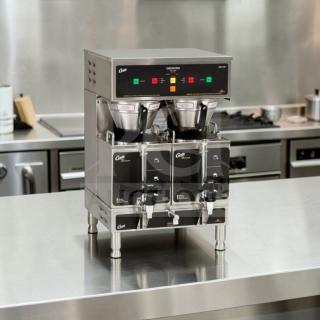 Curtis GEMINI Twin Coffee Brewer SCGEM-612ILDS10, dual system, stainless steel, commercial use, fully tested.