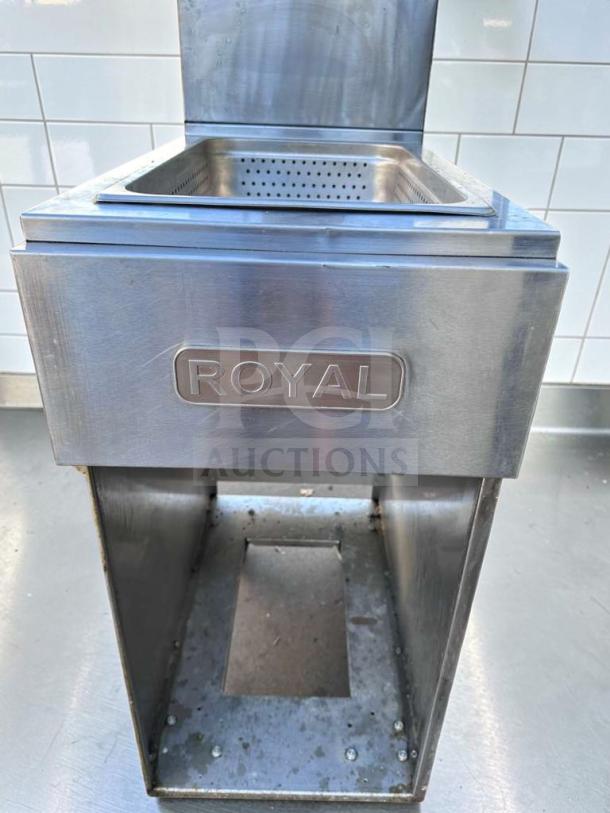 Royal stainless steel fryer base, model ROY-M-FRY-0915, by Royal Range of California. Heavy-duty, fully tested, top-tier condition.
