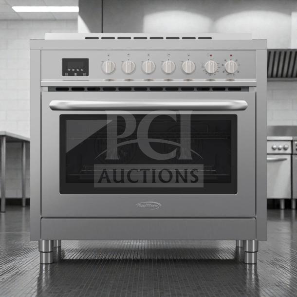 Brand new KoolMore KM-FR36EE-SS 36" stainless steel electric range, 4.3 cu. ft., UL certified, never used, in original box.