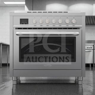 Brand new KoolMore KM-FR36EE-SS 36" stainless steel electric range, 4.3 cu. ft., UL certified, never used, in original box.