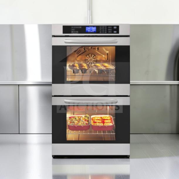 Brand new KoolMore KM-WO30D-SS 30" electric double wall oven, stainless steel, visible control panel, never used.