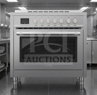Brand new KoolMore 36" Professional Electric Range, Model KM-FR36EE-SS, scratch & dent condition, stainless steel.