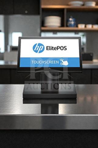 Brand new HP Engage One AIO POS System, Model 145, touchscreen display, UL Listed, in original box, premium condition.
