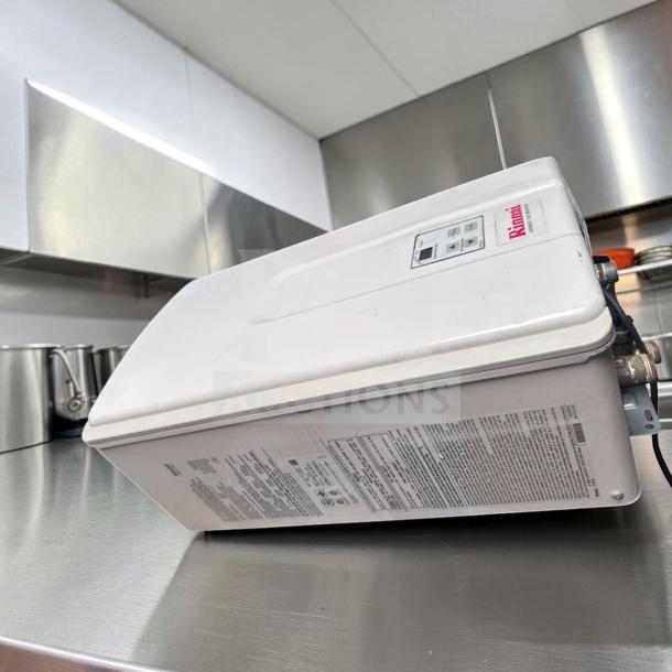 Rinnai V75iN tankless water heater, 7.5 GPM, 180,000 BTU, natural gas, indoor installation, fully tested and operational.