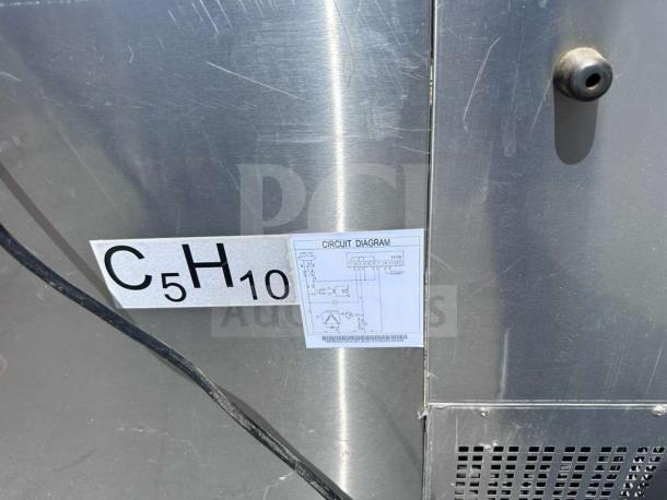 Atosa MBB69GGR 68" stainless steel back bar refrigerator, excellent condition, with circuit diagram label. Fully tested.