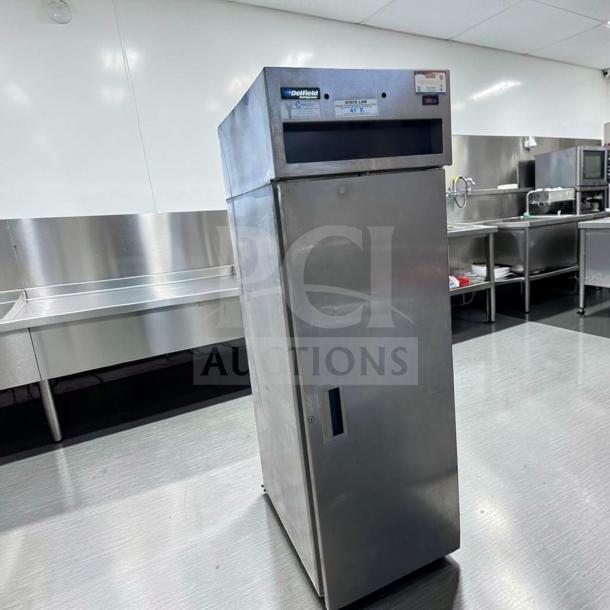 Delfield 6025XL-S Reach-In Refrigerator, stainless steel, single section, prime condition, 115V, tested operational.