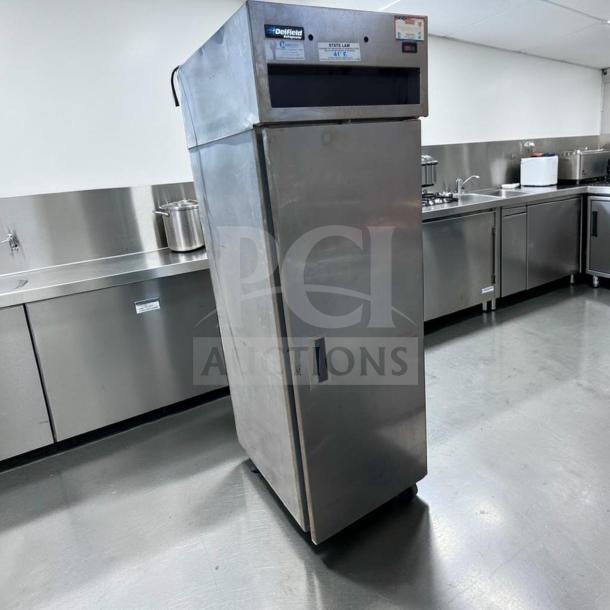 Prime Condition Delfield 6025XL-S stainless steel reach-in refrigerator, 25.5" single section, 115V, fully tested.