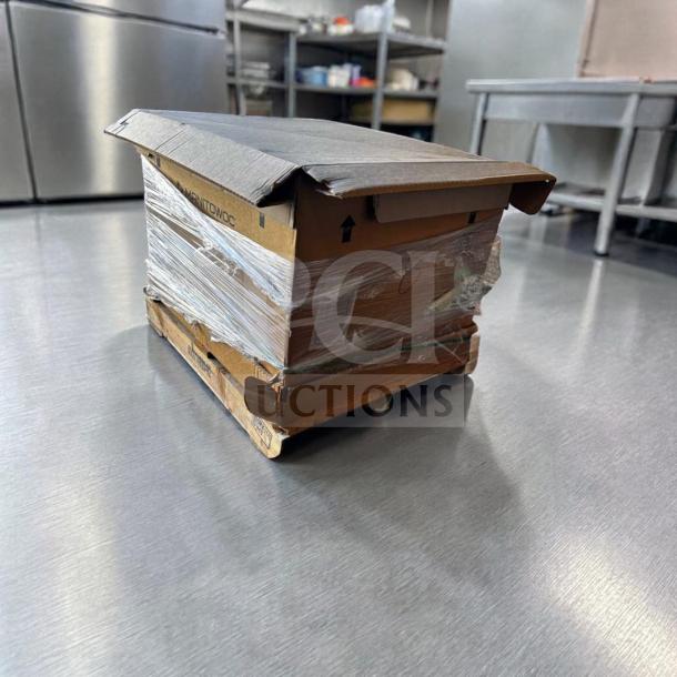 Sealed Manitowoc IYT0500A Ice Machine in box, wrapped on a pallet. Brand new, UL listed, 550 lb production capacity.