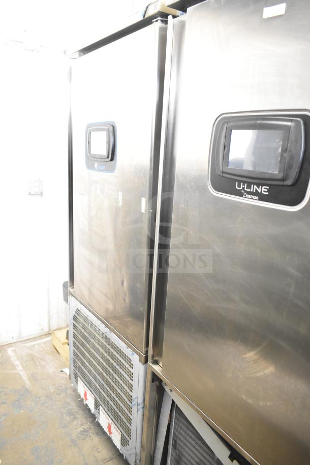 2022 Desmon GBF-15+ETL stainless steel commercial blast chiller with 4 probes, on casters, 220V, 3 phase.