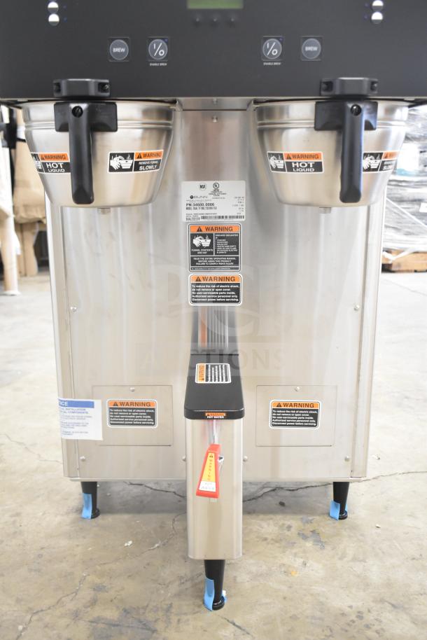 Brand new Bunn Dual TF DBC 34600.0006 Brewer with hot water dispenser, scratch and dent, 120/208V, 1 phase.