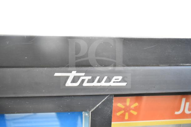 2017 True GDM-41SL-48-HC-LD cooler, logo detail shown. 115V, 1 phase, commercial reach-in. Good condition.
