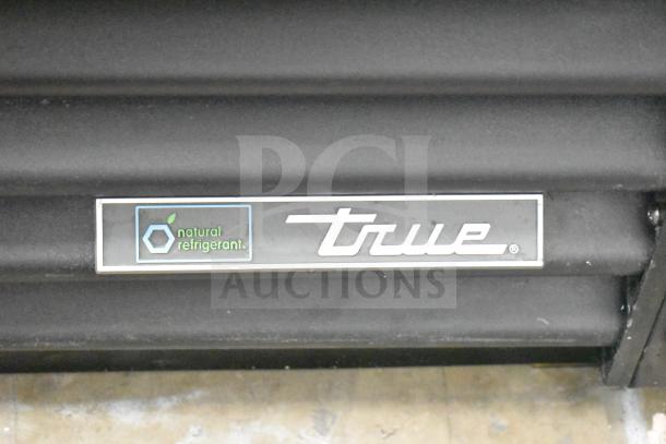 True commercial 2-door cooler, model GDM-41SL-54-HC-LD, features "natural refrigerant" marking. 115V, 1-phase.