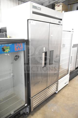 2020 True T-35-HC Commercial 2 Door Reach-In Cooler, stainless steel, used condition. Model: T-35-HC, 115V, 1 Phase.