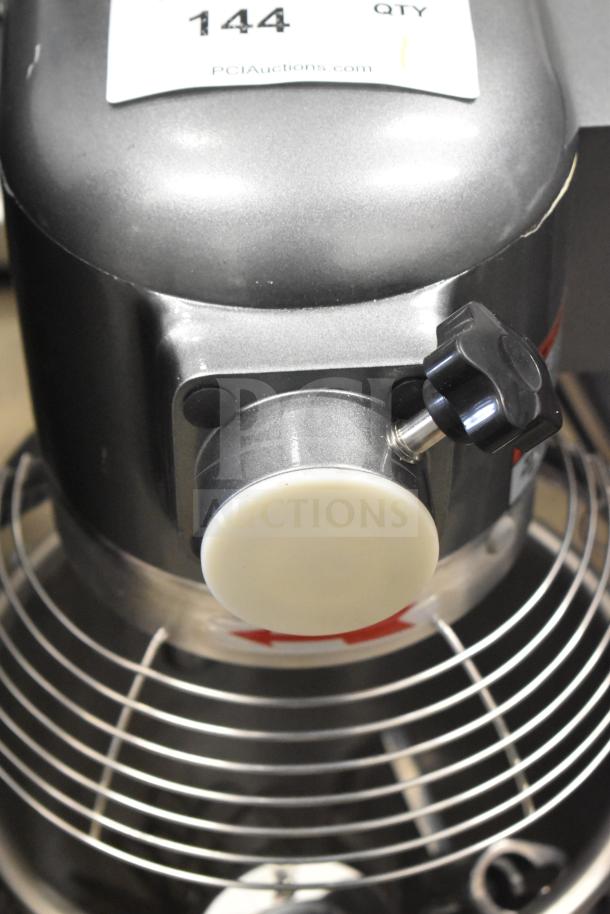 Brand new Avantco 177MX10H 10 qt planetary dough mixer with bowl guard. Includes mixing bowl, paddle, and whisk. 120V.