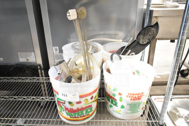 92 Various Ice Cream Machine Parts Including Scrapers, Hoses, Seals, Knobs. 92 Times Your Bid! - Image 1 of 20
