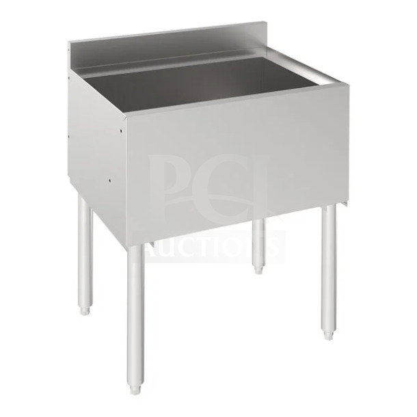 Krowne Silver Series 18"x24" underbar ice bin, stainless steel, brand new, Model KR18-S24, commercial use.