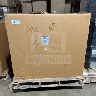 Southbend P36DXX commercial stainless steel gas range/oven, new in box. Model: P36D-XX. SN: 22K83344. On casters.