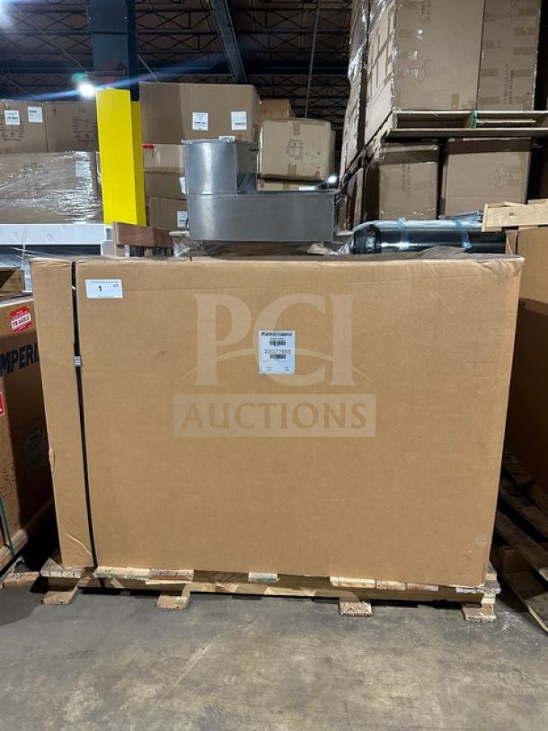 Brand new Southbend BGS13SC convection oven in original box, stainless steel, natural gas-powered, 120V, on legs.