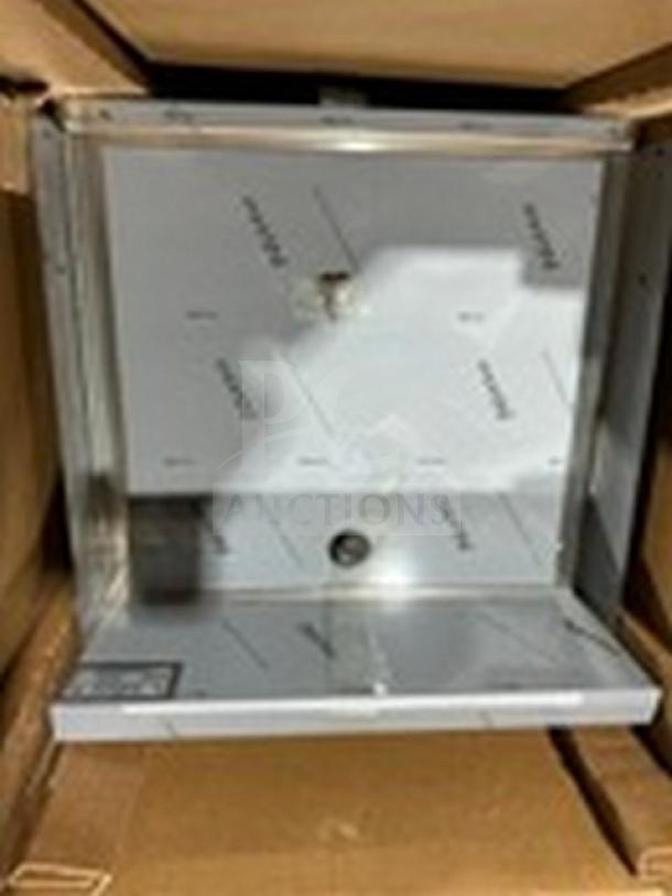 Krowne Royal Series KR24-24 stainless steel underbar ice bin, 24"x24", 92 lb. capacity, brand new in box, on legs.