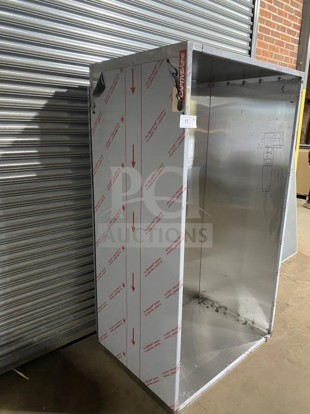 Brand new Captive Air 72" stainless steel exhaust hood, out of box, protective film intact, pristine condition.