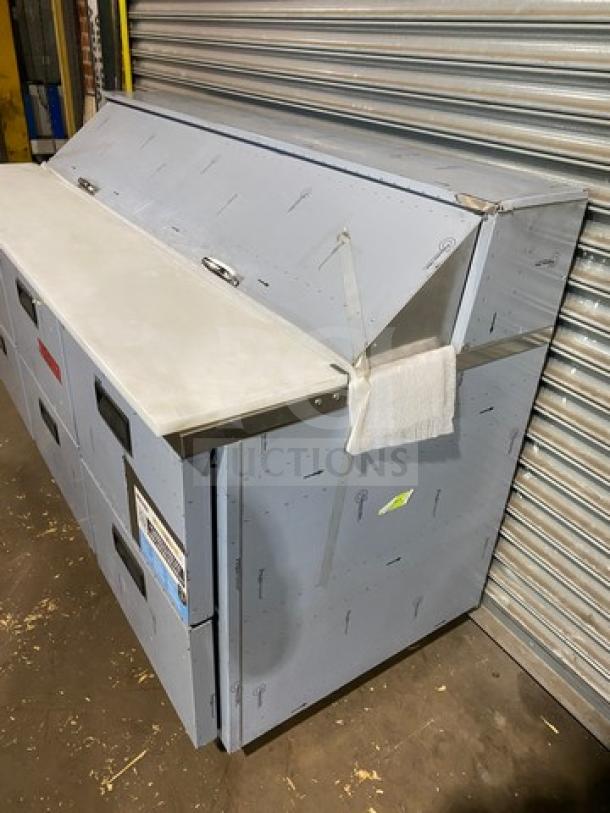 Brand new Traulsen Centerline CLPT7220 Bain Marie, 72", 6-drawer, 115V, on casters, wrapped protective covering visible.