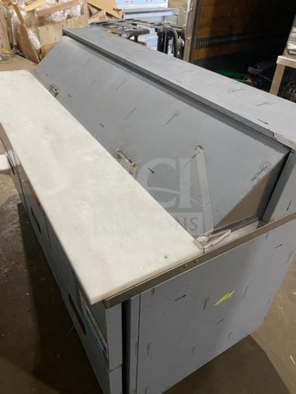 Traulsen CLPT7220 refrigerated 72" 6-drawer bain marie on casters, brand new. Model CLPT7220, Serial 24A02519, 115V 1Phase.