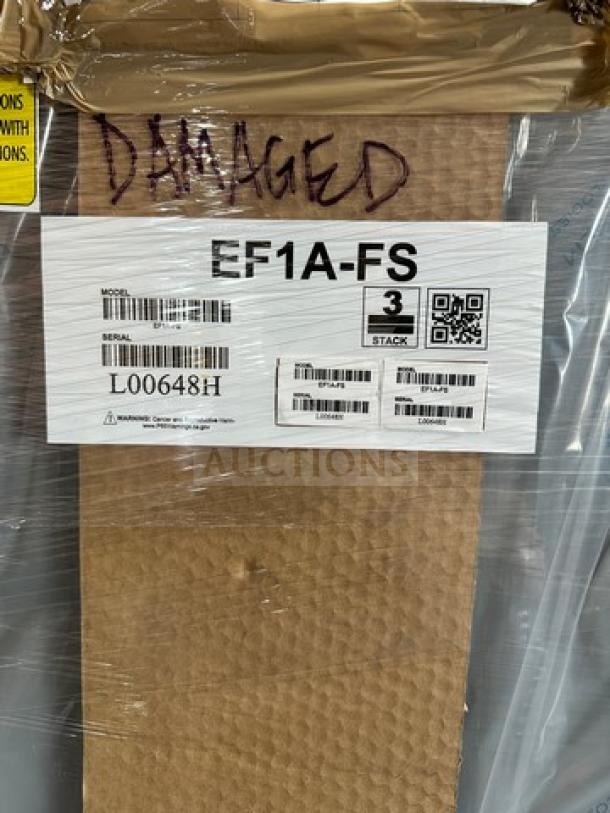 Hoshizaki EF1A-FS stainless steel reach-in freezer, model EF1A-FS, serial L00648H, on casters, 115V, 1-phase, scratch-n-dent.