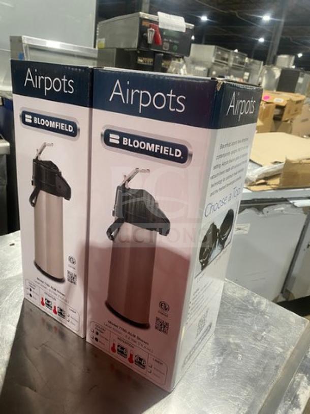 Bloomfield Coffee/Hot Beverage Air Pot in box, Model 7760ALM, new condition.