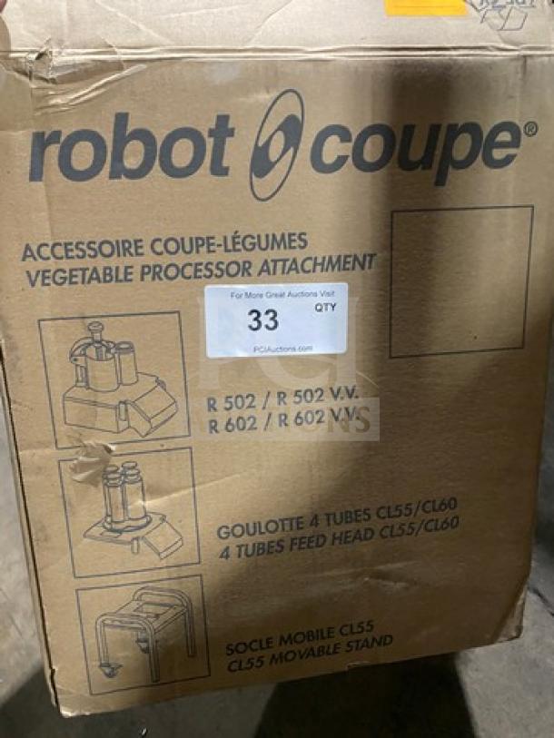 Brand new Robot Coupe food processor attachment in original packaging for models 502/502VV/602/602VV.