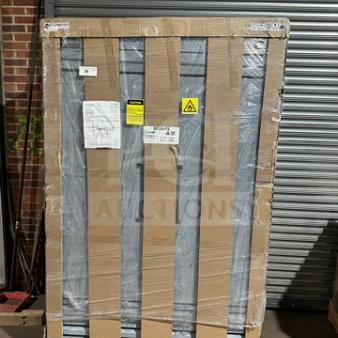 Hoshizaki EF2A-FS stainless steel 2-door reach-in freezer, brand new in box with manufacturer's labels, on casters, 115V 1Phase.