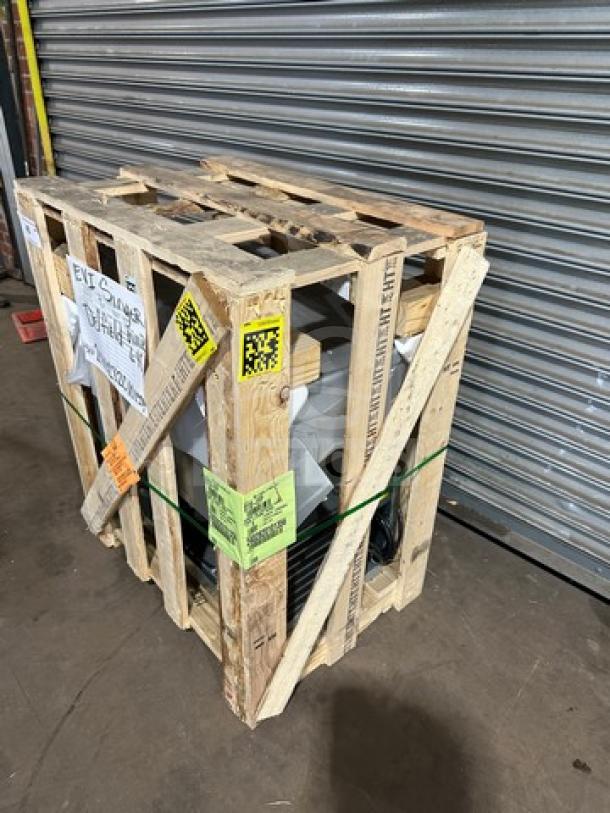 Brand new Delfield 8118 refrigerated drop-in cold pan, 48", in crate, serial 240282101356, 115V 1Phase.