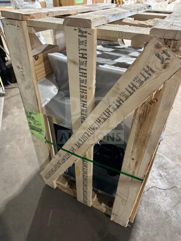 Brand new Delfield 48" refrigerated drop-in cold pan, model 8118, in crate. Serial 240282101356, 115V, 1Phase.