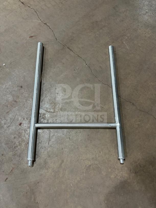 Advance Tabco stainless steel dishwashing sink model DTC-3-2020-10BL frame on concrete floor. No visible labels.