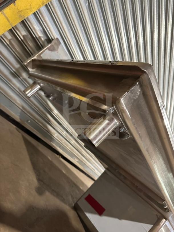 Brand new Advance Tabco stainless steel 3-compartment dishwashing sink, model DTC-3-2020-10BL, with left side drain board.