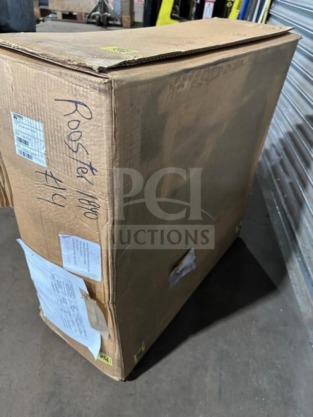 Brand new Prince Castle Slim Line Bun Toaster Oven, model 297-T12P, in original box. Serial DTGK413654X.