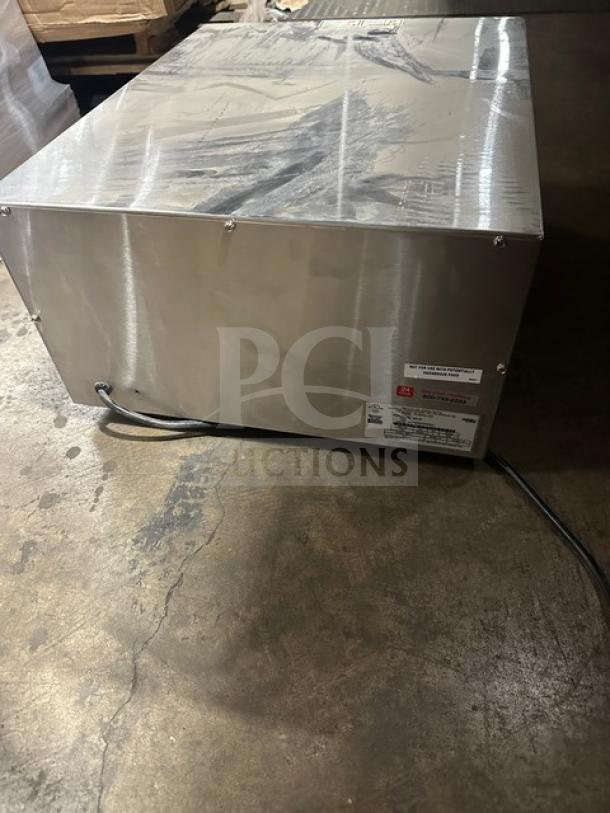 APW Wyott BW20 stainless steel single draw bread warmer, model BW20, serial BWA200225A0001, new condition, 115V.