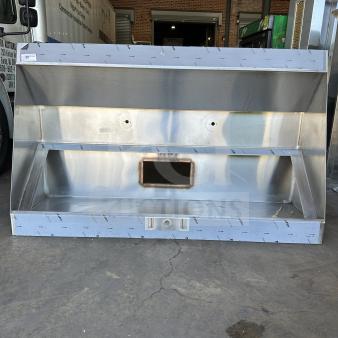 NEW Captive Air 72" stainless steel exhaust hood. Includes mounting holes and a central ventilation opening. Unused condition.