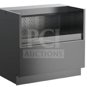 Brand new Structural Concepts Oasis CO3324R refrigerated merchandiser, black laminate, 36", self-service, 120V, 1 phase.