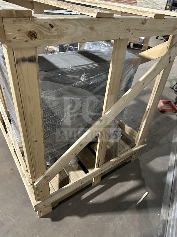 Brand new Structural Concepts Oasis CO3324R refrigerated display case, black laminate, crated, model CO3324R, 120V, 1 Phase.
