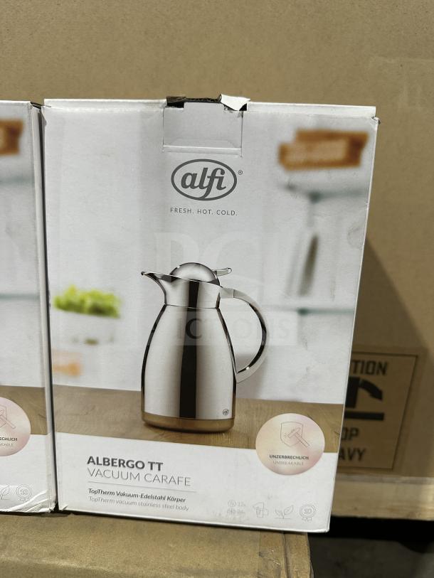 Brand new Alfi Albergo FN345 vacuum carafe, stainless steel, ergonomic chrome-plated handle, unbreakable.
