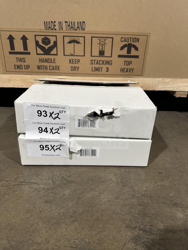 BRAND NEW Paderno Copper Series Stainless Steel Gratin Pan, Model A1551524, in box with visible labels and serial number.
