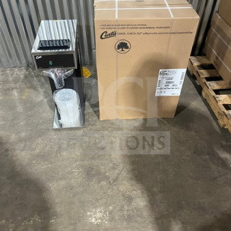 Brand new Curtis counter top coffee brewer, model CAFEOAP10A000, 120V, in box with serial 15160857.