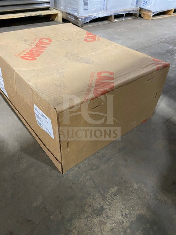 Brand new Cambro Cam Dolly Model CD300615 in original packaging. Charcoal gray. Box displays Cambro branding.
