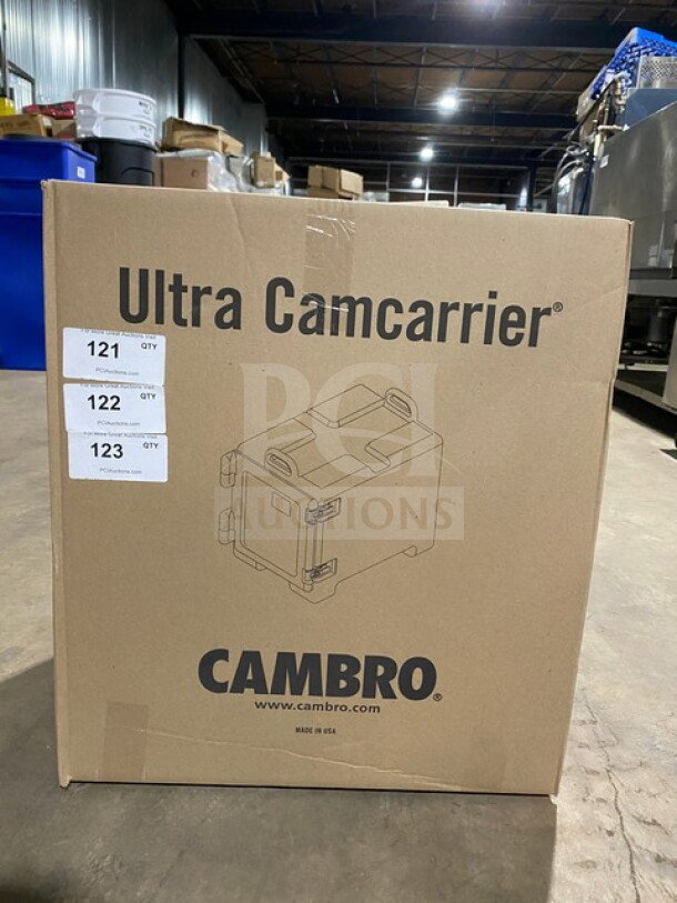 Brand new Cambro Ultra Cam Sheet Pan Carrier in black, Model 1318CC110, in original packaging.