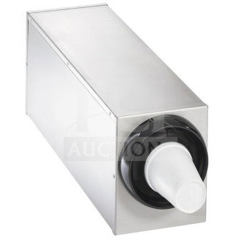 Brand new Vollrath 58821-A stainless steel countertop cup dispenser for 8-44 oz cups, in original box.