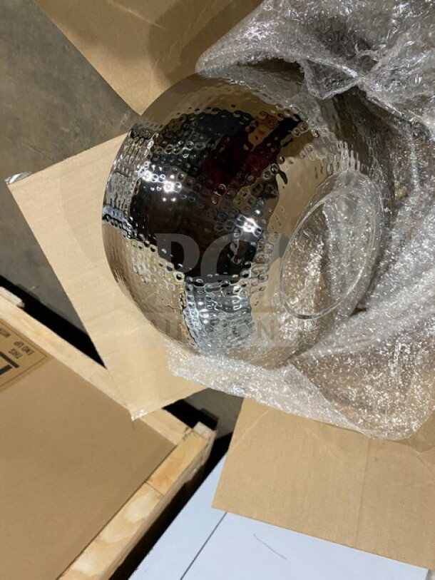 Brand new Bon Chef 61224 double wall bowl, hammered stainless steel, in original box, high quality kitchenware.