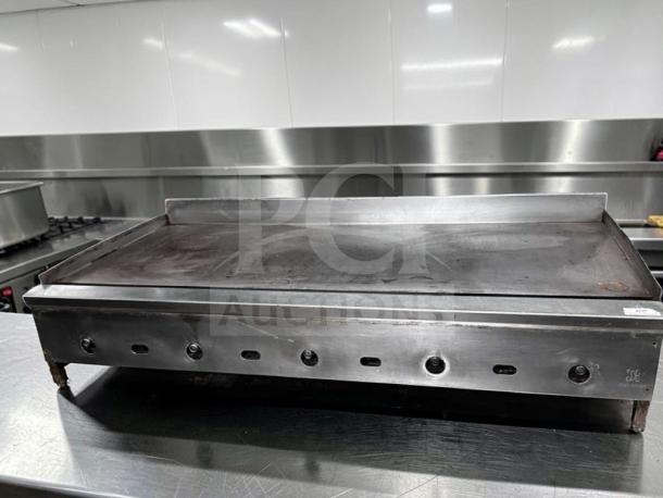 Jade Range 60” thermostatic gas griddle, heavy-duty, stainless steel, excellent condition, natural gas, model JAD-L-GRD-0963.