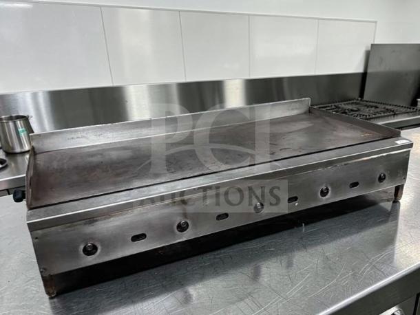 Jade Range 60” thermostatic gas griddle, heavy-duty, natural gas, exceptional condition, fully tested, commercial use.
