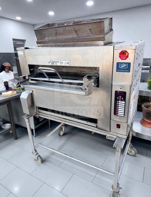Duke FBB-NC-120 Gas Conveyor Broiler, commercial use, UL Listed, fully operational, stainless steel, premium condition.