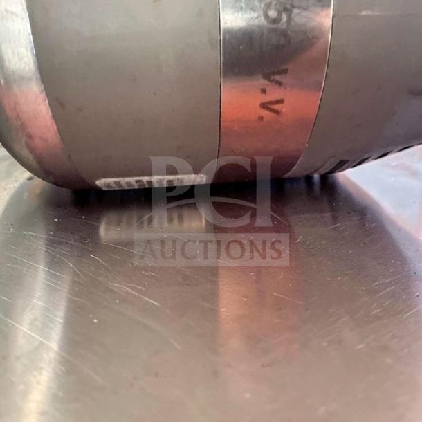 Robot Coupe MP450VV immersion blender base, showing model markings and stainless steel finish; elite condition.